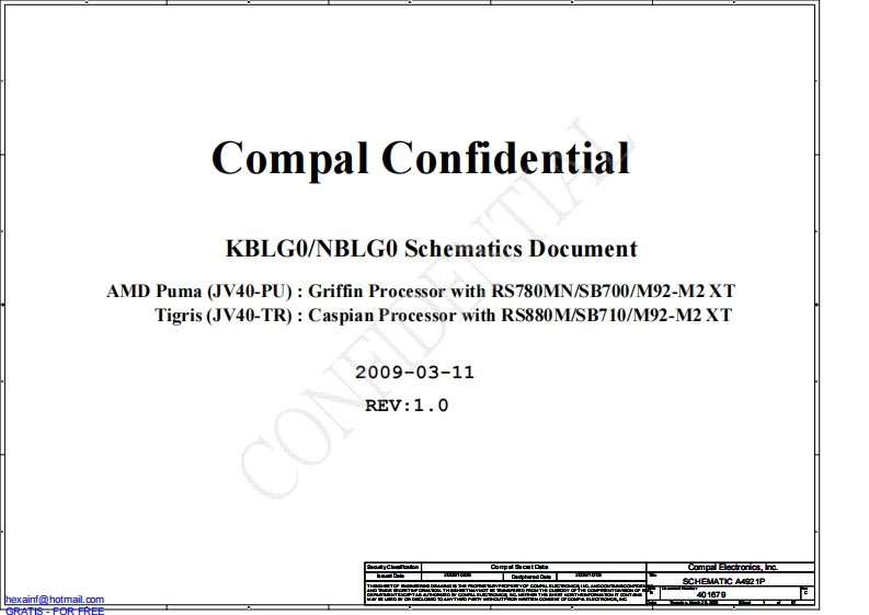 Acer-Aspire-4535-(Compal-LA-4921P)-laptop-schematics笔记本电器原理图