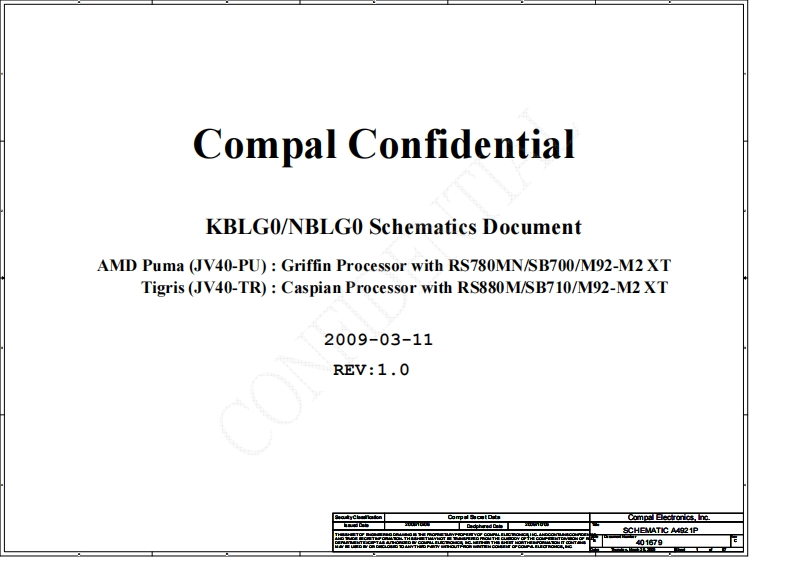 Acer-Aspire-4535_Compal_LA-4921P_KBLG0_NBLG0_Rev1.0笔记本电器原理图