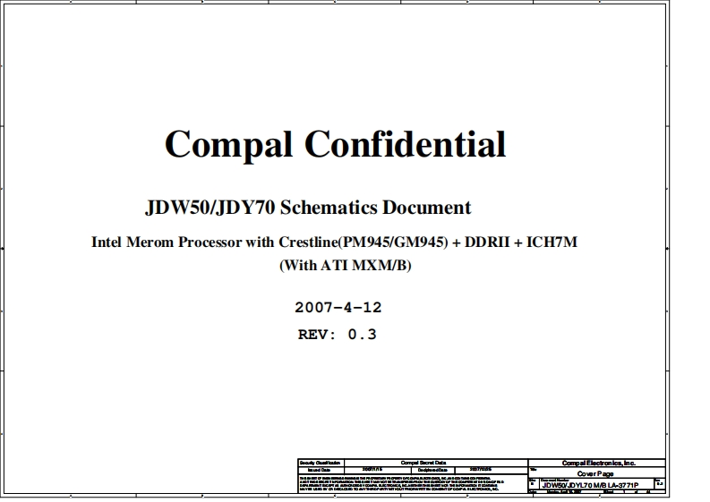 Acer-Aspire-5310_5315_5710_Compal_LA-3771P_JDW50_JDYL70_Rev0.3笔记本电器原理图
