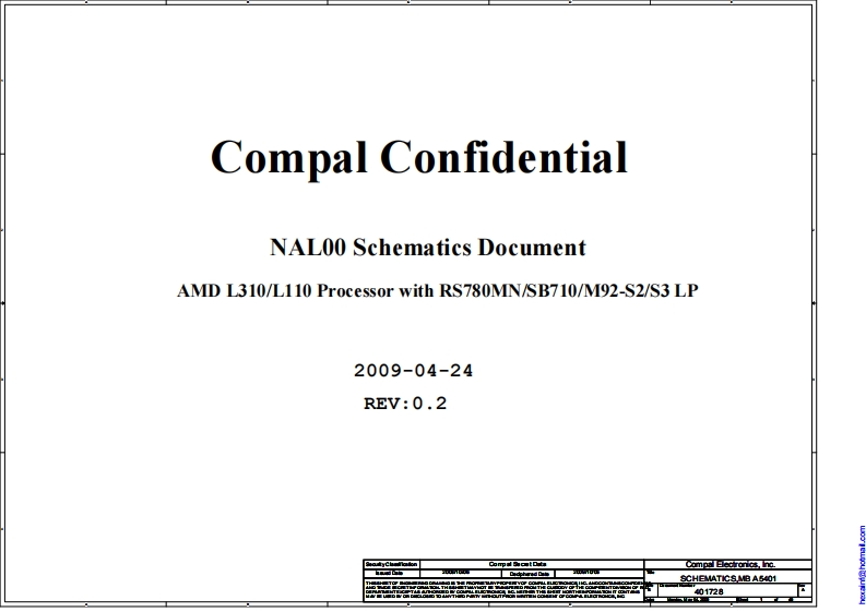 Acer-Aspire-5538-7538-(Compal-LA-5401P)-schematics笔记本电器原理图