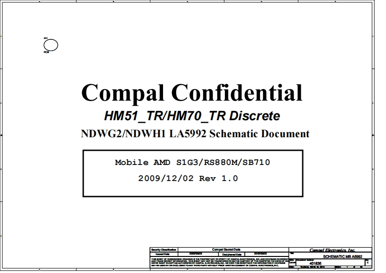 Acer-Aspire-5541G_Compal_LA-5992P_NDWG2_NDWH1_Rev1.0笔记本电器原理图