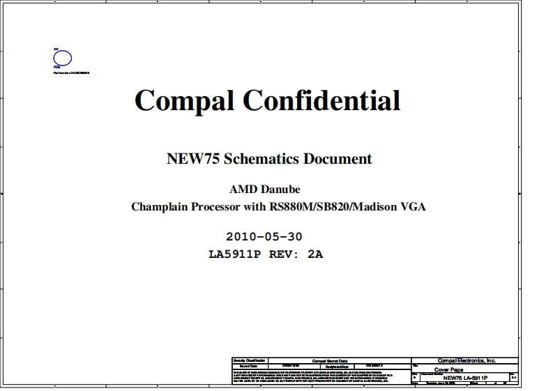 Acer-Aspire-5551G_5552G_Compal_LA-5911P_NEW75_85_95_Rev2A笔记本电器原理图