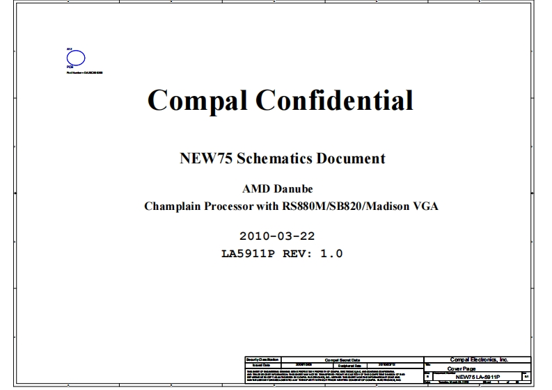 Acer-Aspire-5551G_5552G_Compal_LA5911P_NEW75_85_95_Rev1.0笔记本电器原理图