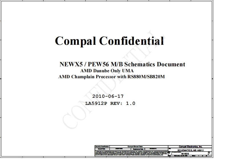 Acer-Aspire-5551_Compal_LA-5912P_NEWX5_PEW56_Rev1.0笔记本电器原理图