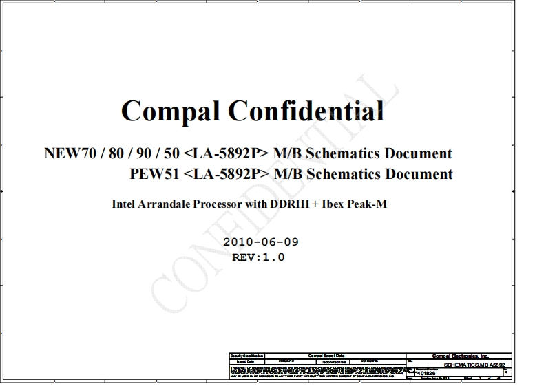 Acer-Aspire-5741_Compal_LA-5892P_NEW70_80_90_50_PEW51_Rev1.0笔记本电器原理图