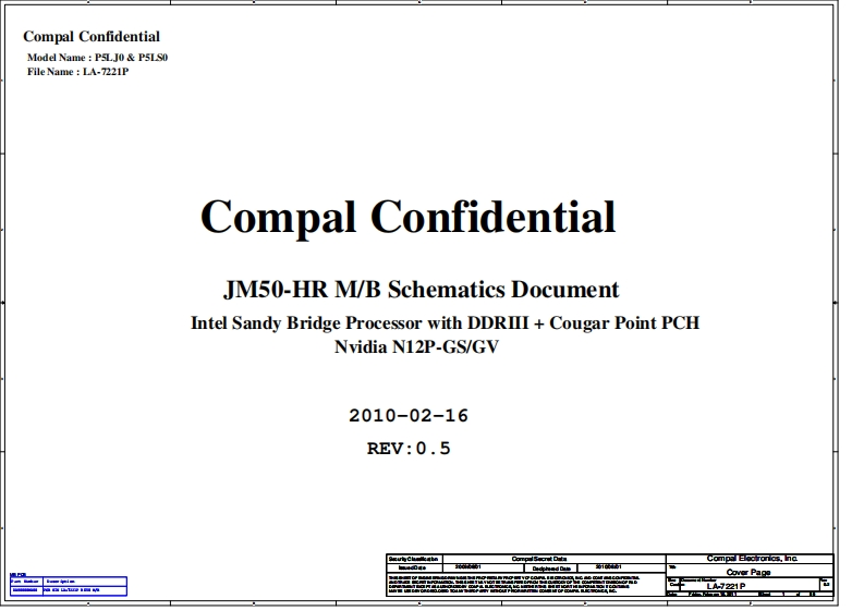 Acer-Aspire-5830_Compal_LA-7221P_P5LJ0_P5LS0_JM50-HR_Rev0.5笔记本电器原理图