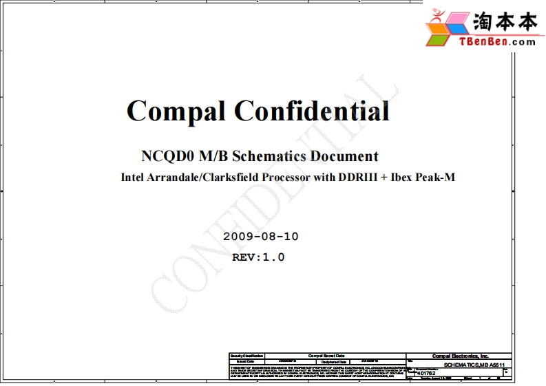 Acer-Aspire-5940G---COMPAL-LA-5511P-NCQDO笔记本电器原理图
