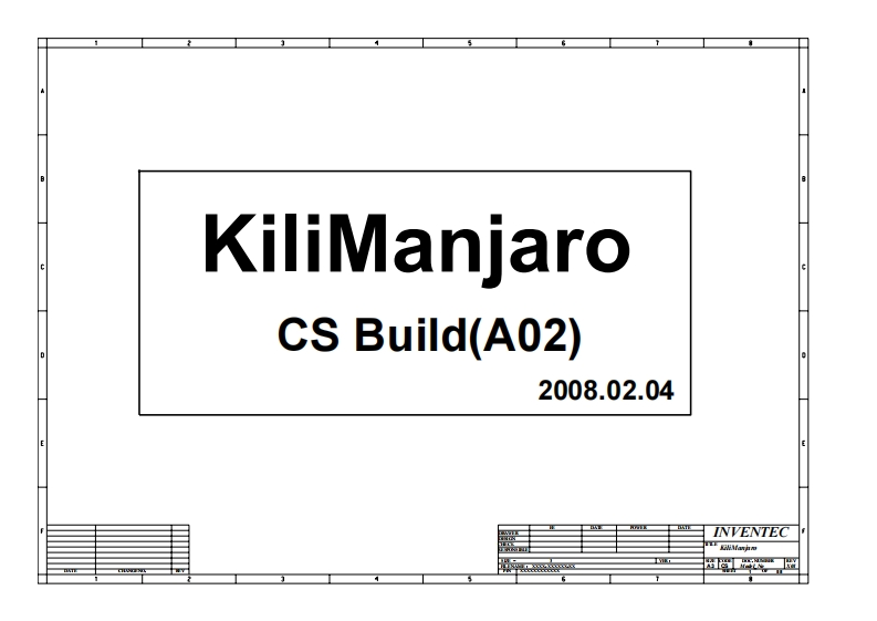 Acer-Aspire-6920_Inventec_Kilimanjaro_CS_RevX01笔记本电器原理图
