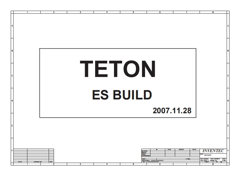 Acer-Aspire-8920G_Inventec_TETON_ES_RevX01笔记本电器原理图