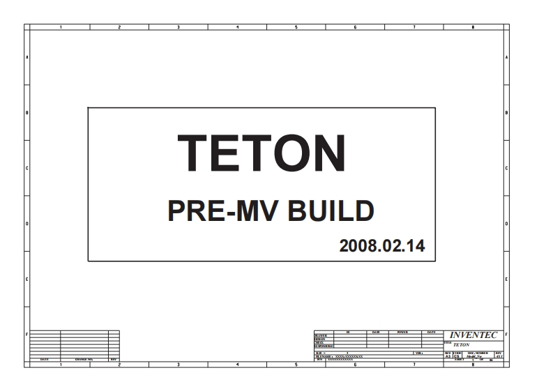 Acer-Aspire-8920G_Invnentec_TETON_PRE-MV_RevAX1笔记本电器原理图