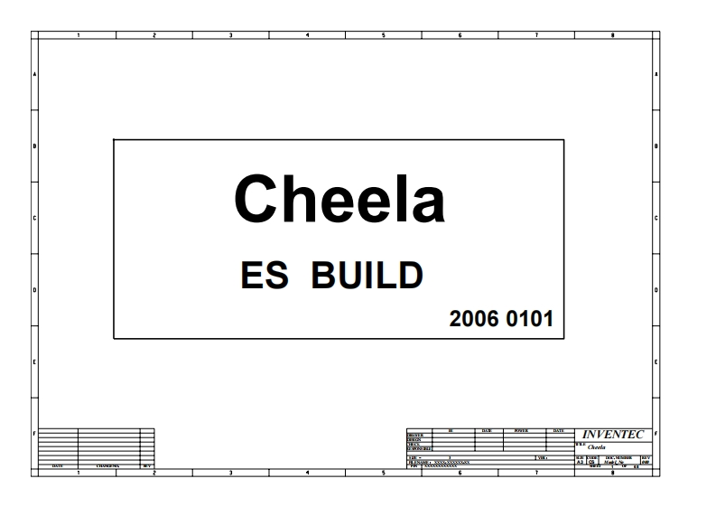 Acer-Aspire-9800_9810_Inventec_CHEELA_ES_Rev000笔记本电器原理图