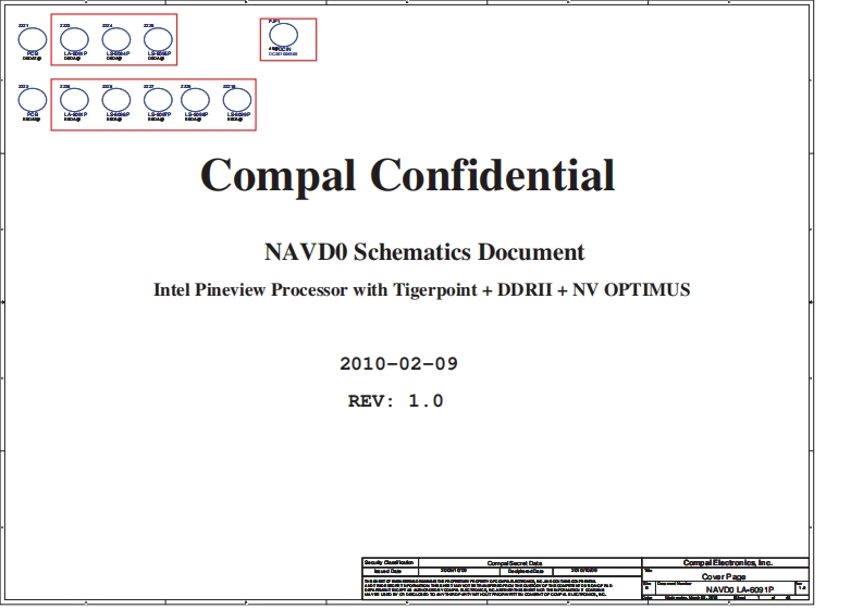 Acer-Aspire-One-532G_Compal_LA-6091P_NAVD0_Rev1.0笔记本电器原理图
