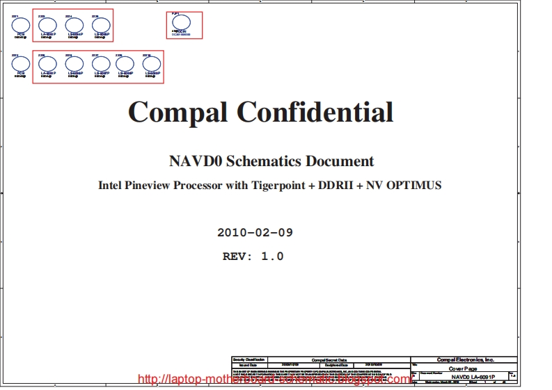 Acer-Aspire-One-AO532G-(Compal-LA-6091p)-laptop-schematics笔记本电器原理图