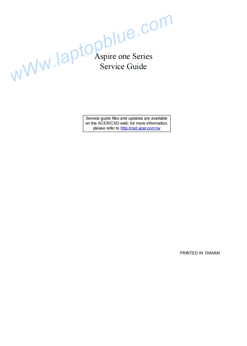 Acer-Aspire-One-AOA150---Service-Guide笔记本电器原理图