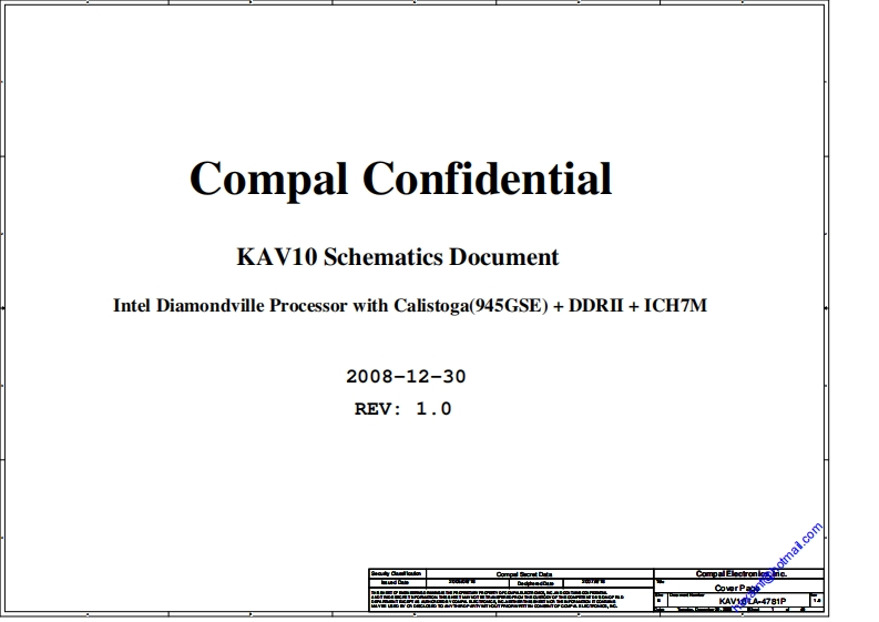 Acer-Aspire-One-D150---COMPAL-LA-4781P-KAV10---REV-1.0笔记本电器原理图