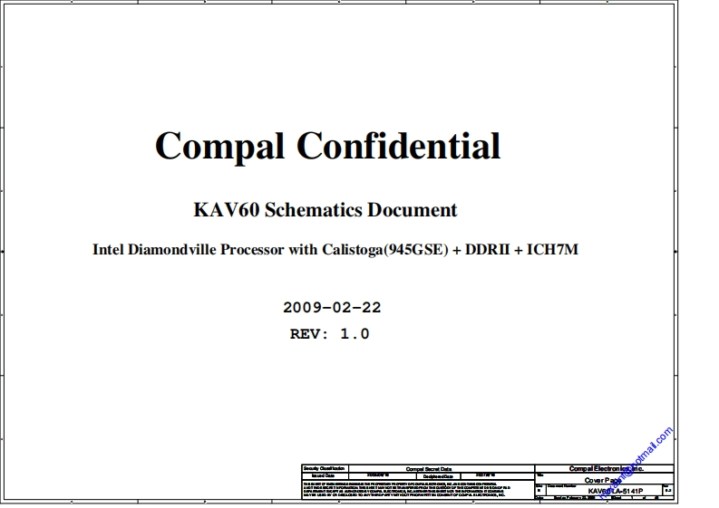 Acer-Aspire-One-D250---COMPAL-LA-5141P-KAV60---REV-1.0笔记本电器原理图