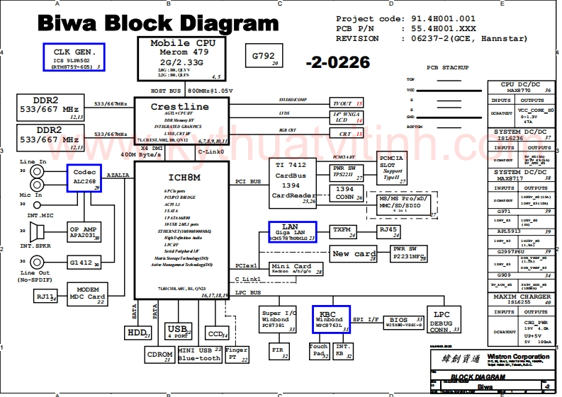 Acer-Extensa-4620_4220_Wistron_Biwa_Rev-2笔记本电器原理图