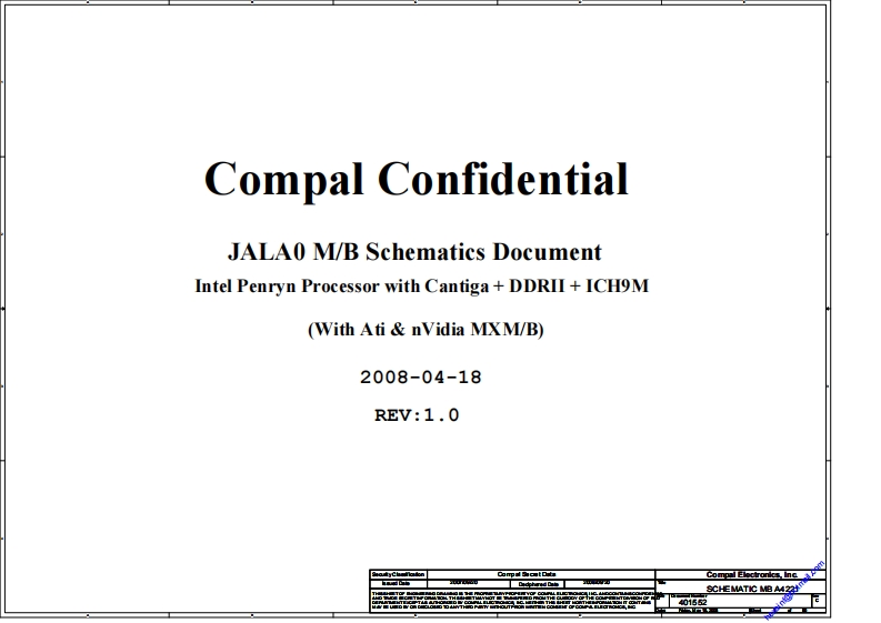Acer-Extensa-4630---COMPAL-LA-4221P-JALA0---REV-1.0Sec笔记本电器原理图