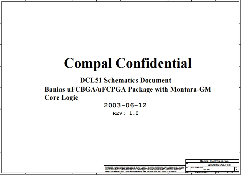 Acer-TravelMate-290_Compal_LA-1881_DCL51_Rev0.2笔记本电器原理图