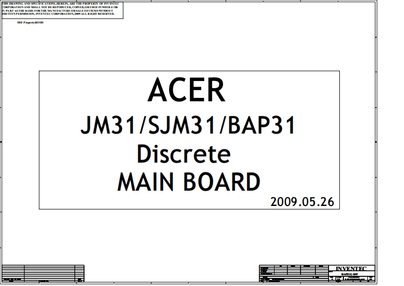 Acer-TravelMate-8371_Inventec_ACER_JM31_SJM31_BAP31-BAP31G_SFF_Didcrete_RevA03笔记本电器原理图