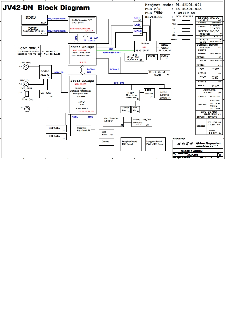 Acer-eMachines-D640_Wistron_JV42-DN_Rev-2笔记本电器原理图
