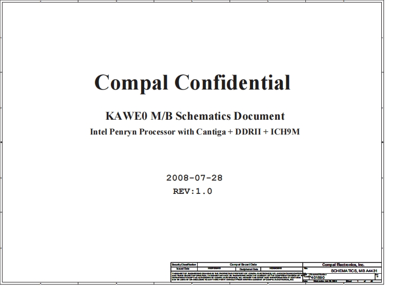 Acer-eMachines-E520_E720_Compal_LA-4431P_Rev1.0笔记本电器原理图