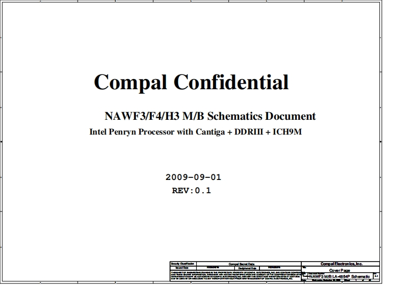 Acer-eMachines-E525_E725_Compal_LA-4854P_NAWF3_F4_H3_NAWF3_Rev0.1笔记本电器原理图