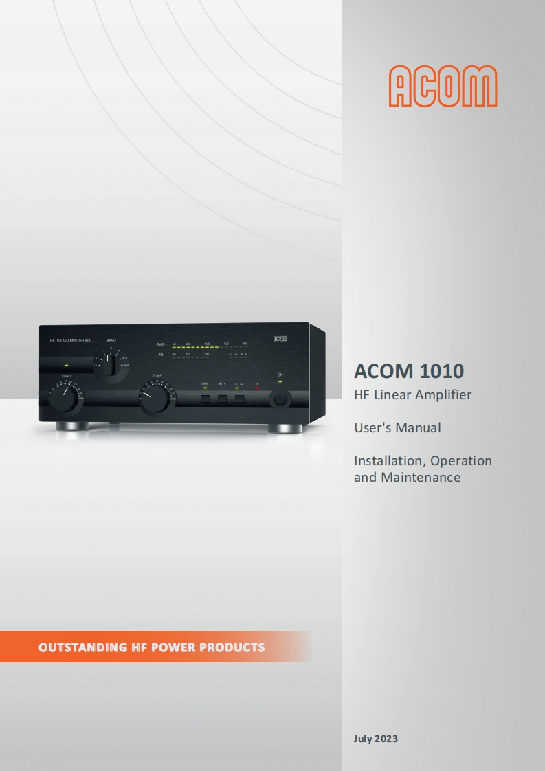 Acom-1010-User-Manual操作说明书手册-GB-07_2023