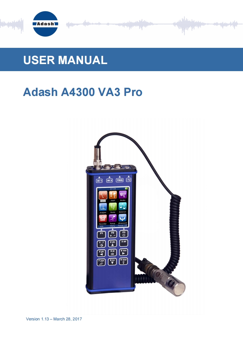 Adash-A4300-VA3-Pro-调试手册说明书指南