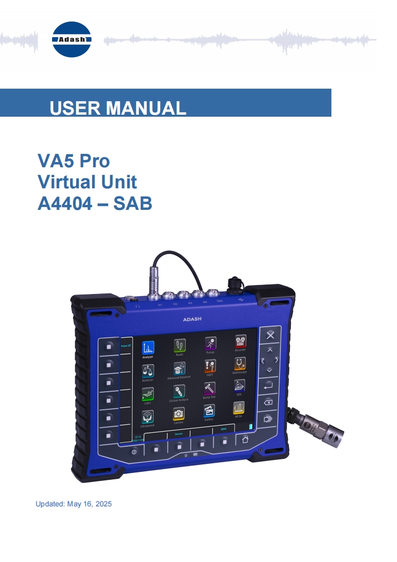 Adash-VA5-操作说明书手册