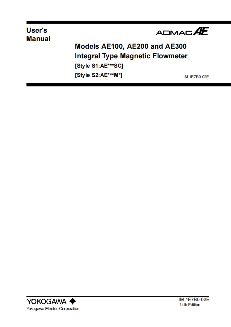 Admag-AE208MG-Flow-Meter-User-Manual操作说明书手册