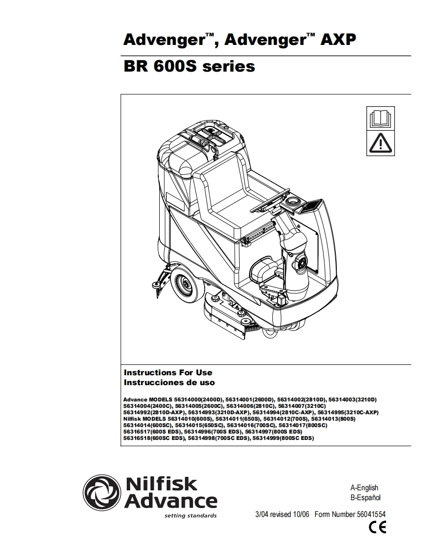 Advance-Advenger-2810-Operators-Manual
