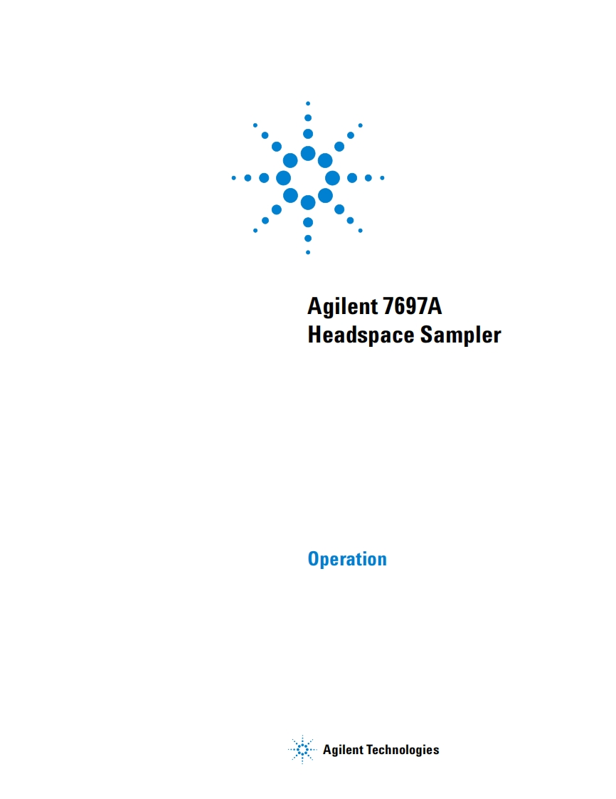 Agilent-7697A-Headspace-Sampler-操作说明书手册