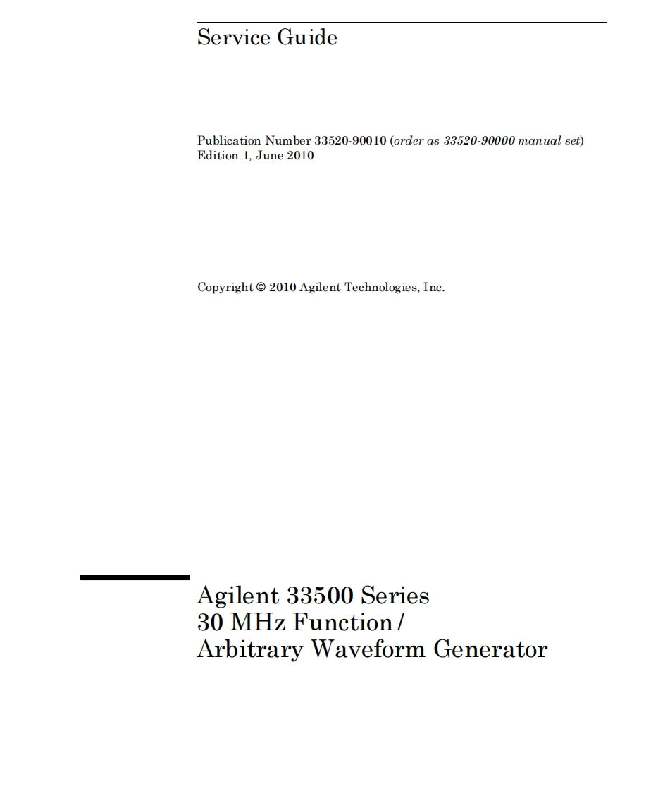 Agilent_33522A维修手册含电器原理图