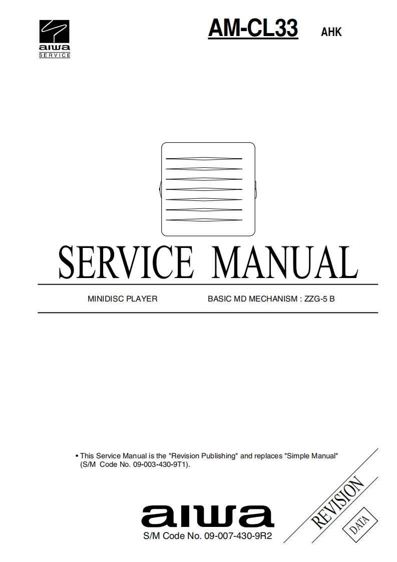 Aiwa-AMCL33-md-维修说明书手册含电器原理图