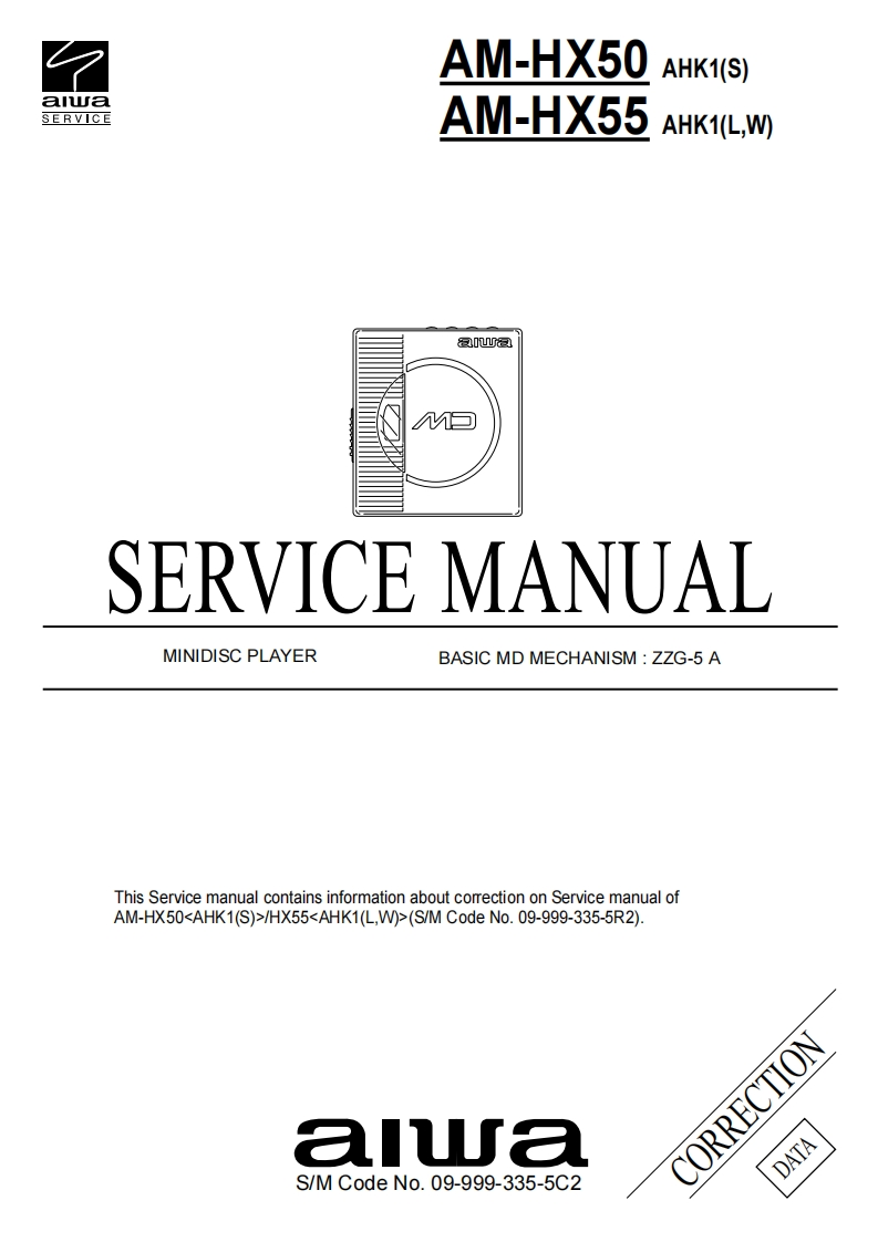 Aiwa-AMHX50-md-维修说明书手册含电器原理图