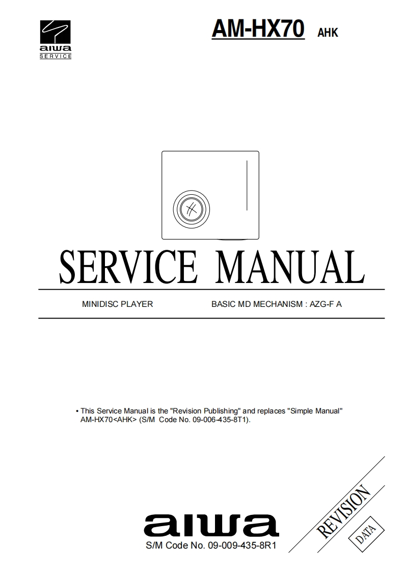 Aiwa-AMHX70-md-维修说明书手册含电器原理图