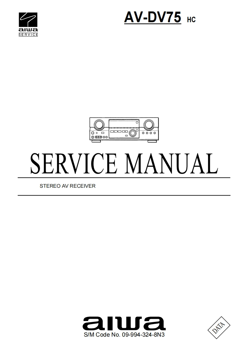 Aiwa-AVDV75-avr-维修说明书手册含电器原理图