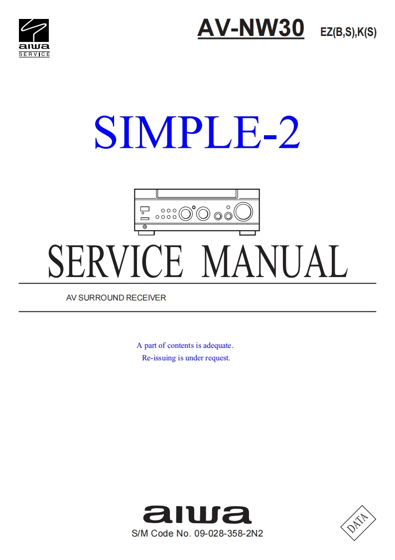 Aiwa-AVNW30-avr-维修说明书手册含电器原理图