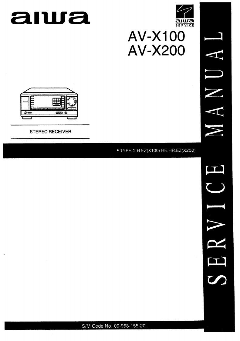 Aiwa-AVX100-avr-维修说明书手册含电器原理图