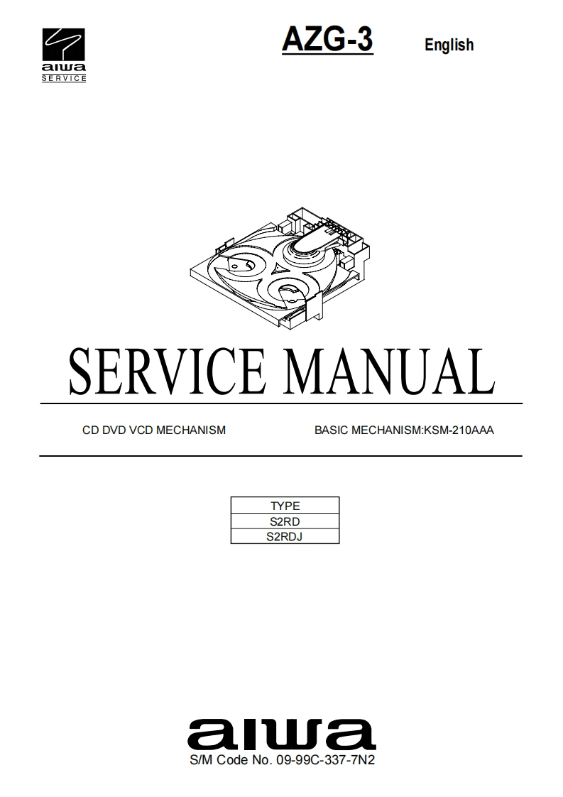 Aiwa-AZG3-cdm-维修说明书手册含电器原理图