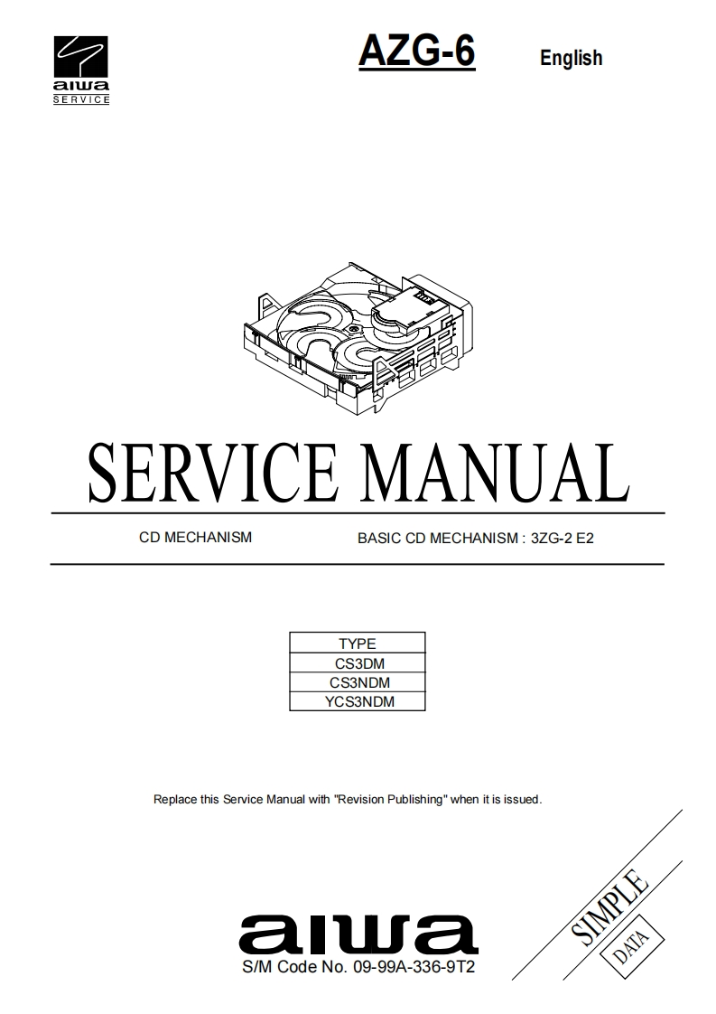 Aiwa-AZG6-cdm-维修说明书手册含电器原理图