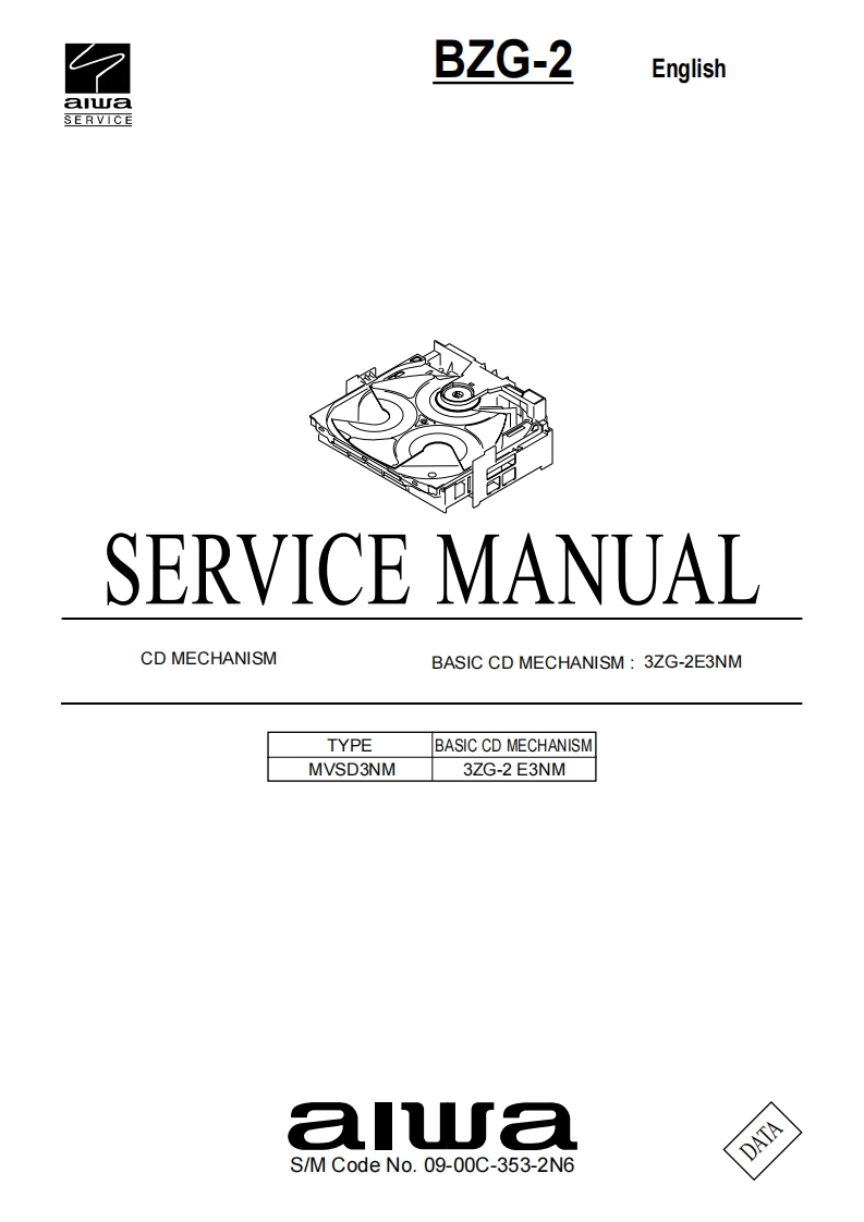 Aiwa-BZG2-cdm-维修说明书手册含电器原理图