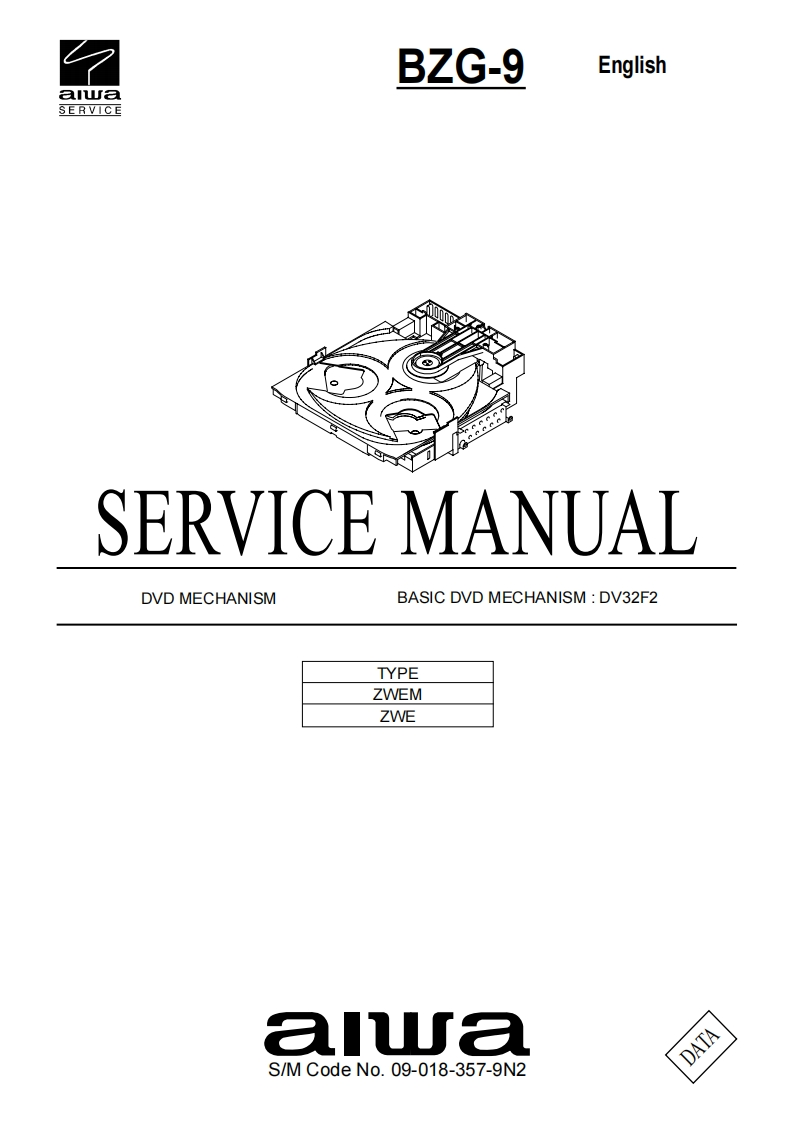 Aiwa-BZG9-cdm-维修说明书手册含电器原理图