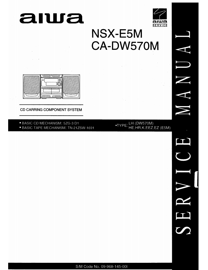 Aiwa-CADW570M-cs-维修说明书手册含电器原理图