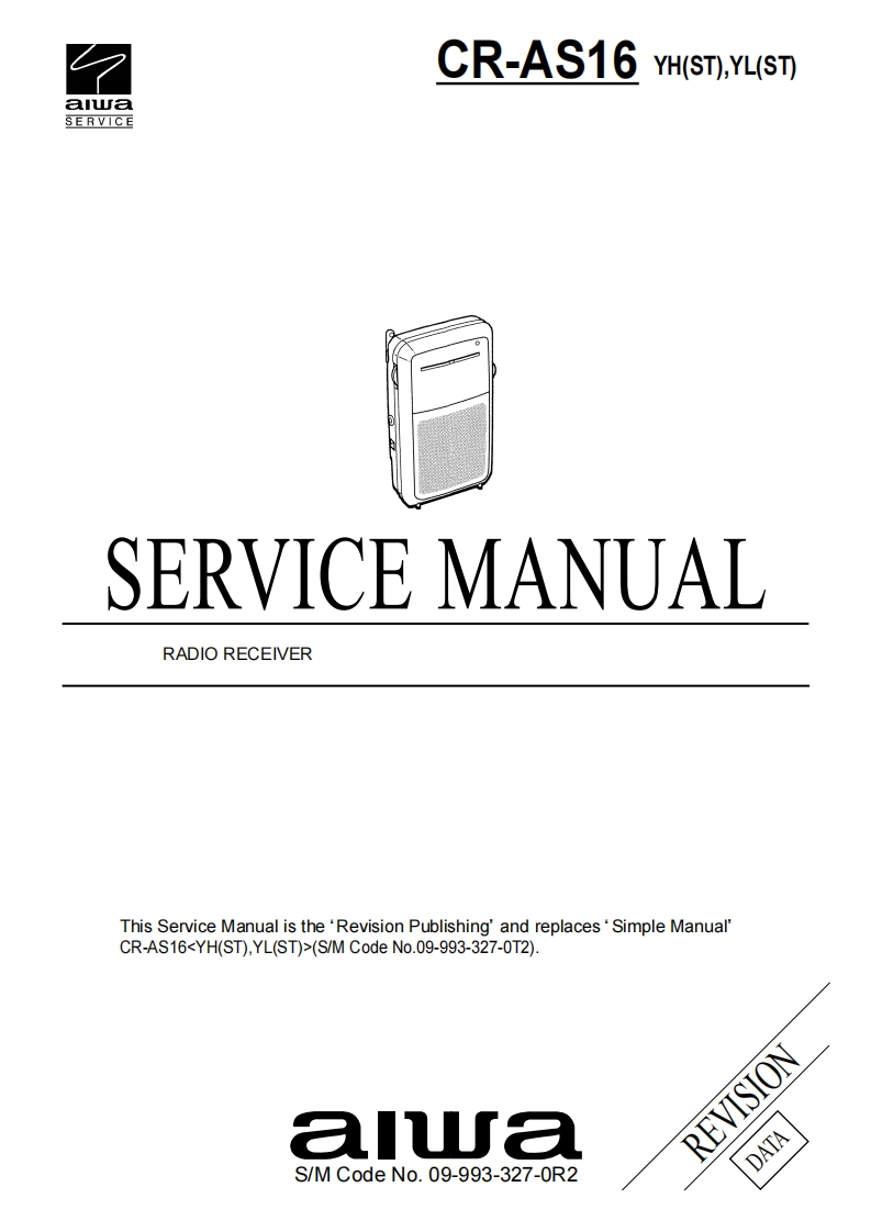 Aiwa-CRAS16-rr-维修说明书手册含电器原理图