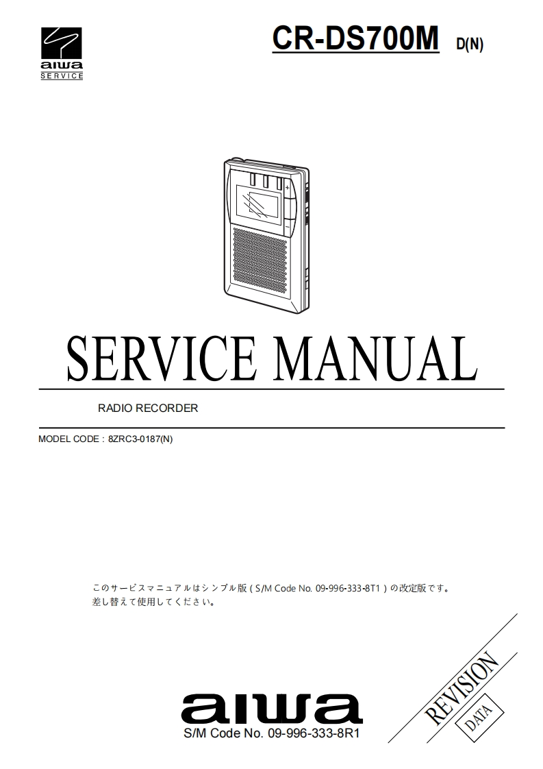 Aiwa-CRDS700M-rr-维修说明书手册含电器原理图