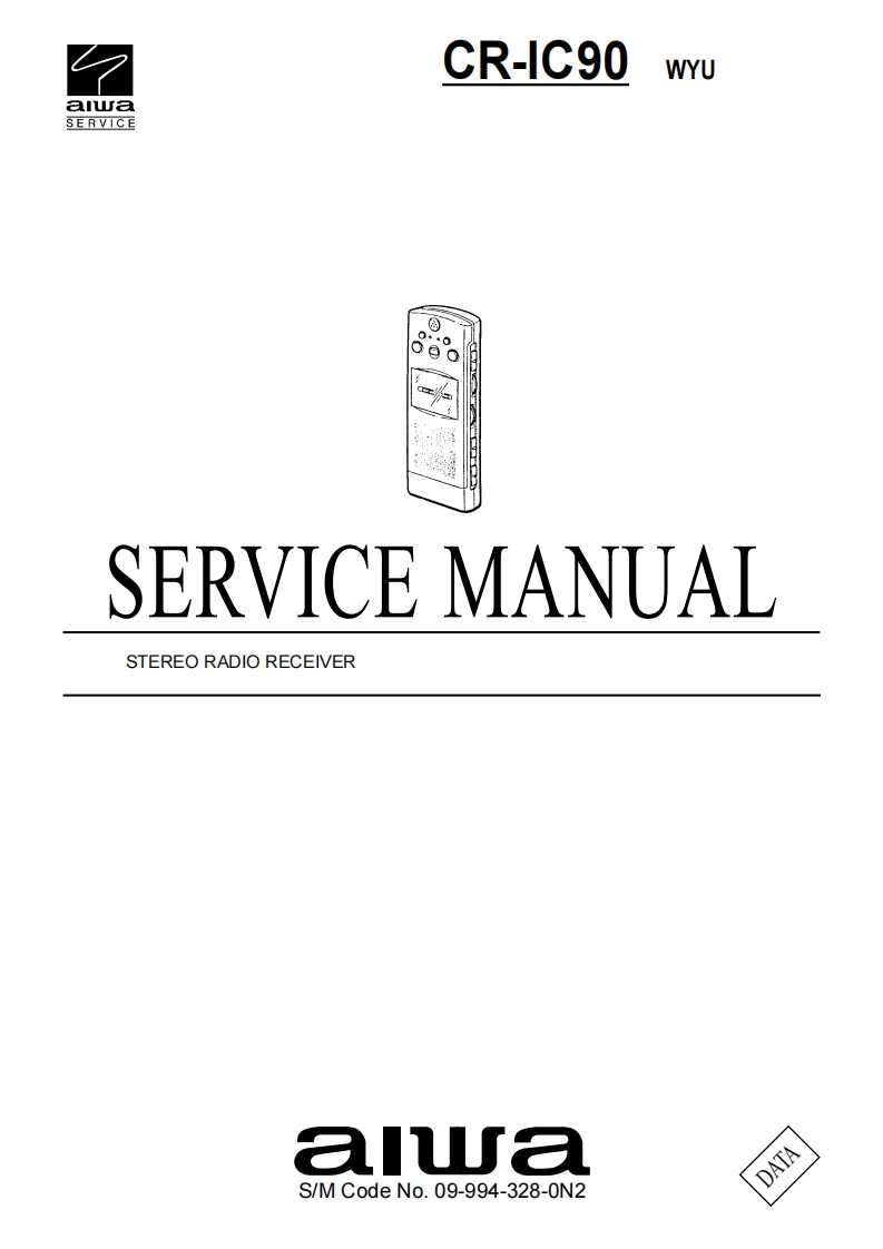 Aiwa-CRIC90-rr-维修说明书手册含电器原理图