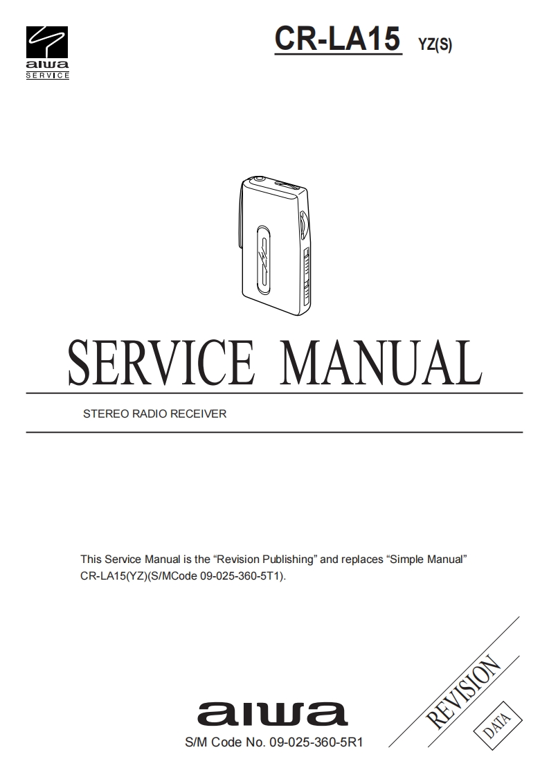 Aiwa-CRLA15-rr-维修说明书手册含电器原理图