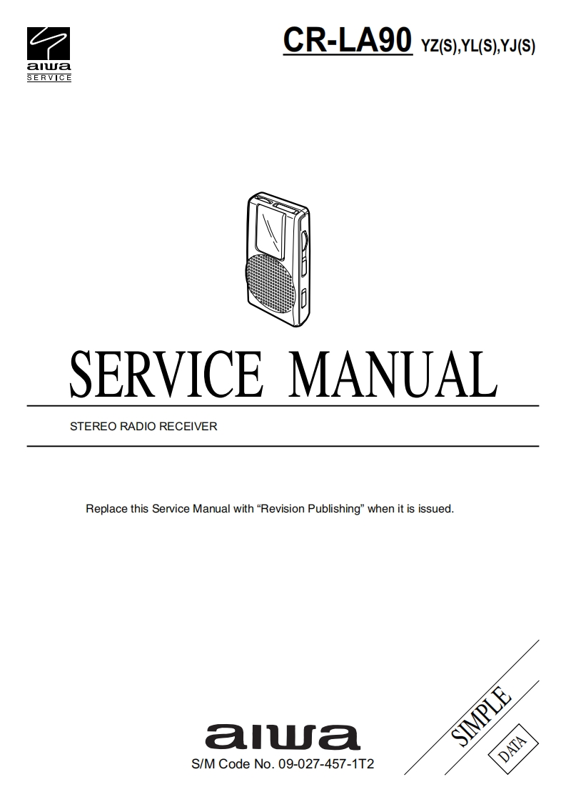 Aiwa-CRLA90-rr-维修说明书手册含电器原理图